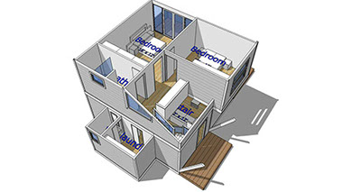 TreblD unique 3D Home Design, level 2 beach house